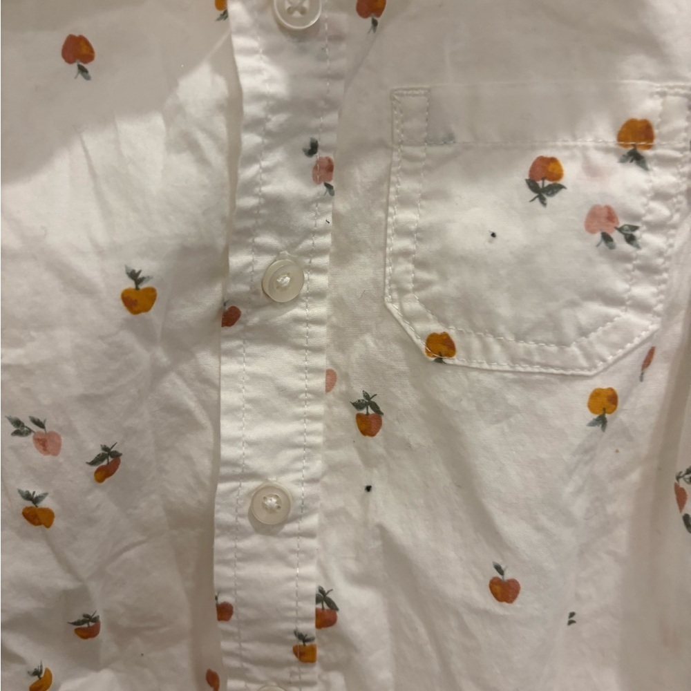 🐻 CARTER’S DRESS SHIRT PEACH ONESIE - Picture 3 of 6